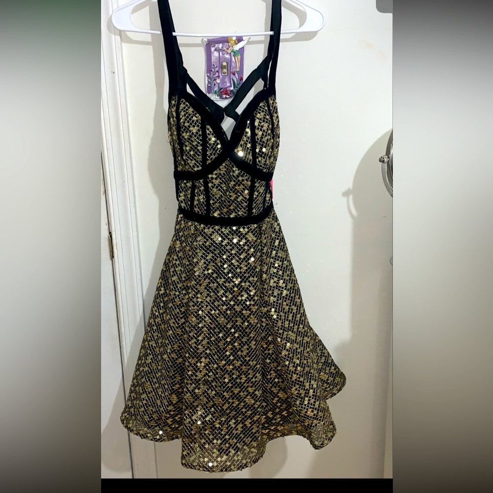 Party designer dress with backless and corset design